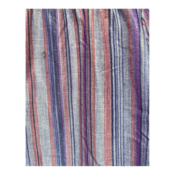 Vintage Top Notch Striped Top With Silver Lurex Size 12 - Picture 3 of 4